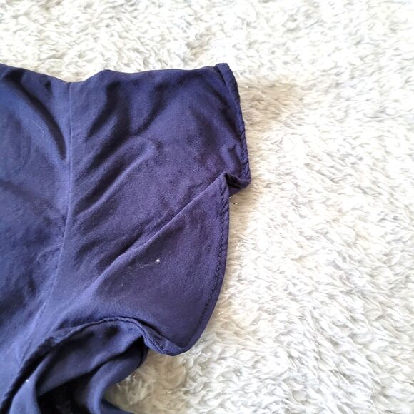 Taylor & Sage Blouse Womens Medium Purple Embroidered Milkmaid Short Sleeve Boho - Picture 9 of 10